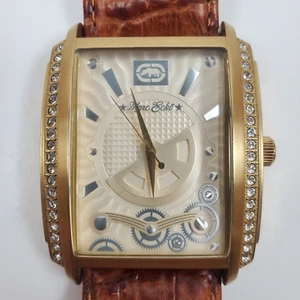 Marc Ecko The OG 41mm Men's Brown Leather Gold Tone Japan Quartz Watch E12568G1 - Picture 1 of 12