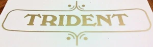 Framed TRIDENT gold on clear side panel sticker pair 1972 4 speed Triumph T150 - Picture 1 of 2