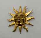 Vintage Alva Studios Gold Tone Sun Burst Brooch Pin