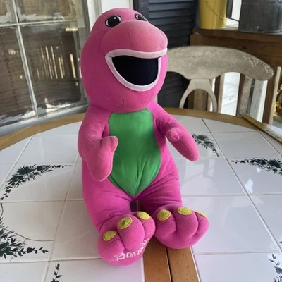 Juguete de peluche de dinosaurio vintage Barney Playskool Talking 18" *FALTA CAJA DE VOZ* 1992 Foto 1 de 4