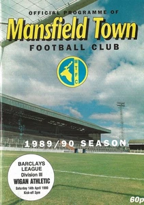Football Programme MANSFIELD TOWN v WIGAN ATHLETIC Apr 1990 - Picture 1 of 1