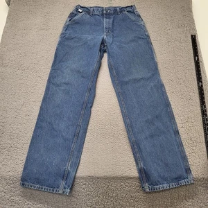 Carhartt FR Cargo Jeans Mens Size 34x36 Flame Resistant Blue Denim Pockets Legs - Picture 1 of 17