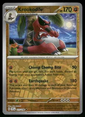 #117/198 Krookodile SV01: Scarlet & Violet Base Set - Reverse Holo - Image 1 of 2