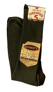 Vtg 1960s Maro Hosiery Socks Men’s 10-13 Green Cantrece II 6-Ply Nylon USA NEW - Picture 1 of 6