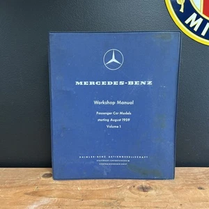 Vintage Mercedes Benz Workshop Manual Vol 1 Aug 1959 220B - Foto 1 di 8