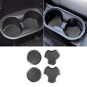 For Jeep Wrangler JK 2007-10 Water Cup Holder Pad Mat Panel Cover Carbon Fiber×4 - Picture 1 of 15