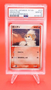 Growlithe 2004 Pokemon Japanese 1st Edition V/C/B Starter Deck #013 PSA 10 Pop 3 - Bild 1 von 2