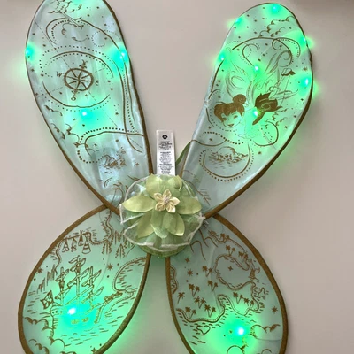 DISNEY Tinkerbell Light Up Fairy Wings 24" - Working - New Batteries - Image 1 of 4