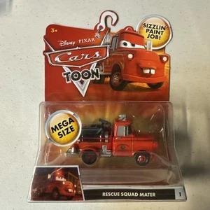 Disney Pixar Cars Toon Rescue Squad Mater #1 Mega Size red truck by Mattel!!! - Picture 1 of 2