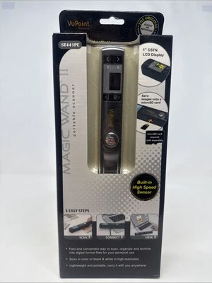 VuPoint ST441 Magic Wand Portable Scanner Scans B&W & Color Documents Black NEW - Image 1 of 4