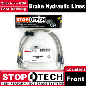 Stoptech Front Stainless Steel Braided Brake Lines hoses Fits 1992-1996 BMW 318i