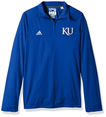 adidas Adult Men Sideline Basic Logo Ultimate L/S 1/4 Zip Pullover, Collegiat... - Image 1 of 2