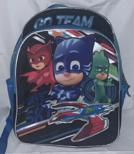 PJ Masks Backpack 16" Book Bag Owlette Gekko Catboy Sky Go Team School Bag Tote - Picture 1 of 5