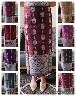 Thai Lao Silk Traditional Wedding Dress Fabric - Image 1 of 4