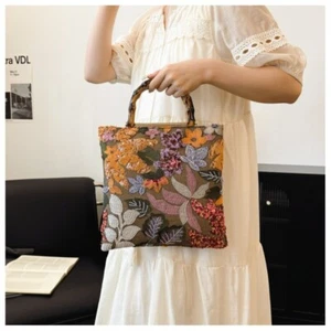 Chinese Style Lace Weaving Tote Bags For Lady Girl Women - Picture 1 of 10