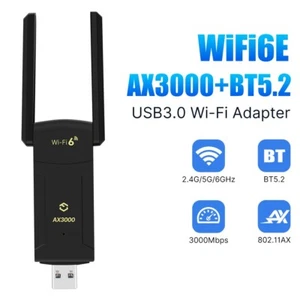 WiFi 6 AX3000 USB3.0 Wilree Card MT7921AU Gaming USB Wifi Adapter Bluetooth 5.2 - Zdjęcie 1 z 6