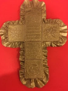 -Vintage Hora de Dormir Oración Cruz Pared Colgante Habitación Infantil - Imagen 1 de 8