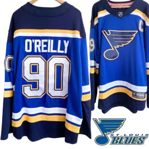 NHL FANATICS Ryan O'Reilly ST. LOUIS BLUES Captain Premier Hockey Jersey NWT! XL - Picture 1 of 14