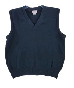 Vtg American Airlines Knit Vest Mens M Black V-neck Acrylic USA Made - Picture 1 of 11