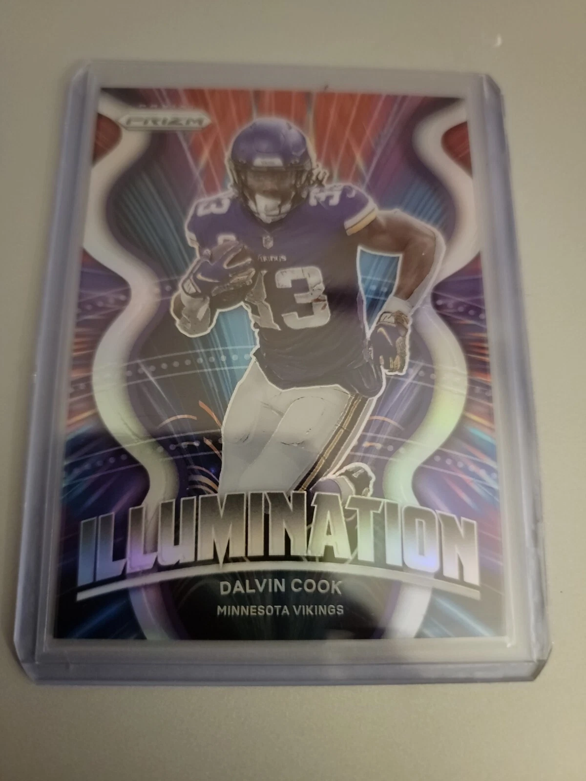 2021 Panini Prizm Football Dalvin Cook Silver Prizm ILLUMINATION SSP CASE HIT