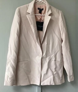 Cynthia Rowley Women’s Blazer Jacket Textured Size Medium Long Sleeve Beige New - Picture 1 of 20