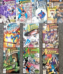 ACTION COMICS. BETWEEN 624-668 (10 ISSUE 1988-1991 LOT). SUPERMAN. - Picture 1 of 21