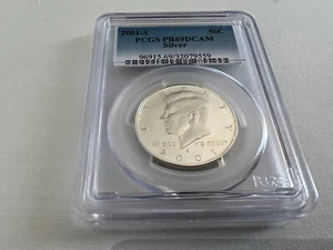 2001-S SILVER KENNEDY HALF DOLLAR PCGS PR69DCAM - Picture 1 of 4