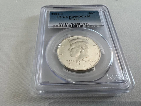 2001-S SILVER KENNEDY HALF DOLLAR PCGS PR69DCAM Cover
