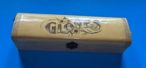 Guantera vintage floral de celuloide y papel forrada en seda - Imagen 1 de 16