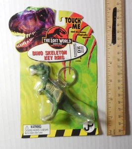 Jurassic Park El Mundo Perdido Vintage Equity Toys Dino Esqueleto Llavero Años 90 1996 - Imagen 1 de 8