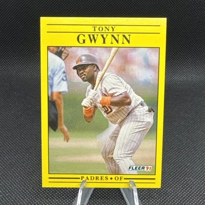 1991 Fleer #529 Tony Gwynn 圣地亚哥教士队近乎完好-MT — 第 1/2 张图片