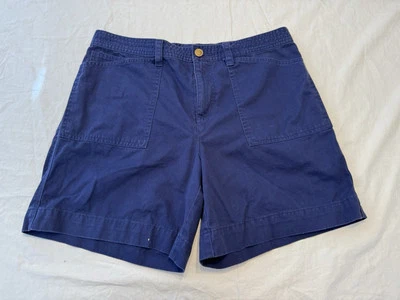 Pantalones Cortos Informales Lauren Ralph Lauren Para Mujer Talla 12 Azul Caqui Imperfección Foto 1 de 4