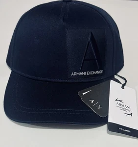 Nuevo Armani Exchange AX Hombres Caja Logo Snapback Sombrero - Imagen 1 de 5