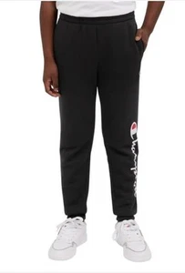 Champion Boys Girls Joggers Black Pants Elastic Waist Midweight Active Workout - Picture 1 of 6