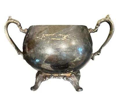 un hermoso azucarero vintage Oneida plateado sin tapa Foto 1 de 4