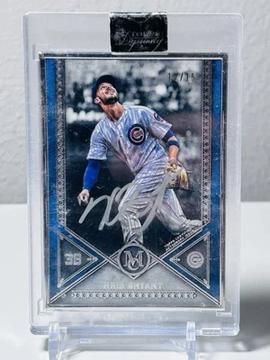 2019 TOPPS MUSEUM COLLECTION KRIS BRYANT SILVER FRAME AUTO [#/15] CHICAGO CUBS - Image 1 of 3