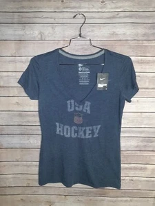 Nike USA Hockey Olympics Team Womens Large Soft V Neck T Shirt NEW NWT - Picture 1 of 4