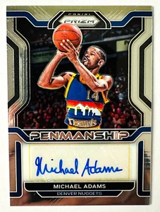 2021-22 Panini Prizm Michael Adams AUTO Card Penmanship Nuggets Legend! - Picture 1 of 3