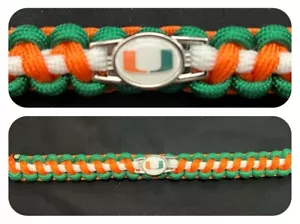 Miami Hurricanes Inspired Paracord/Survival Bracelet - Bild 1 von 1
