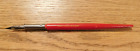 Vintage Red Wood Dip Pen, marked Greenbrier, with Metal Nib. Nice. BUY IT NOW.