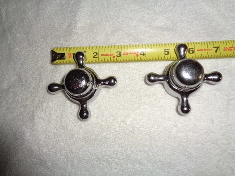 Antique Nickel Plated Brass Sink/Tub Knobs Cover