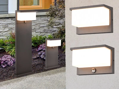 TRIO LEUCHTEN Lampade LED da Terrazzo con Rilevatore di Movimento Illuminazione Balcone e Carport con Corrente