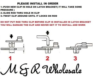 Mopar door lock rod clips (1 pr) 68-72 B Body 70-74 E Body 4658677 4658676 TG-4 - Picture 1 of 7