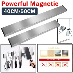Magnetic Knife Holder Strip Rack Wall Mounted Utensil Holder Kitchen Organizer - Picture 1 of 33