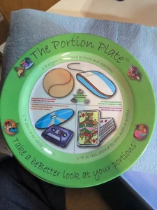 The Portion Plate Melamine Meal Measure Portion Control Plate Diet Diabetes - Picture 1 of 3