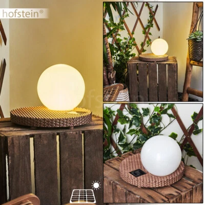 Luminaires d'extérieur solaires à DEL blancs terrasses jardin balcon boule lampes effet lumineux - Photo 1/4