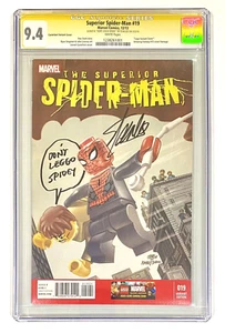 CGC SS 9.4 SUPERIOR SPIDER-MAN 19 Lego Amazing Fantasy 15 Homage STAN LEE REMARK - Picture 1 of 4