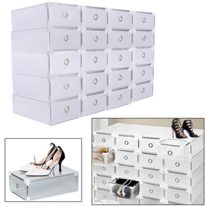 Schuhaufbewahrung Stiefelbox Schuhbox Schuhkasten Stapelbar Schuhkästen Schuhbox - Bild 1 von 12
