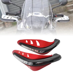 Protectores de manos LED rojos para moto de cross Honda XR XLR 200 250 350 400 500 600 7/8" - Imagen 1 de 6