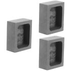 3 Count Graphite Crucible Jewelry Melting Model Metal Smelting Molds